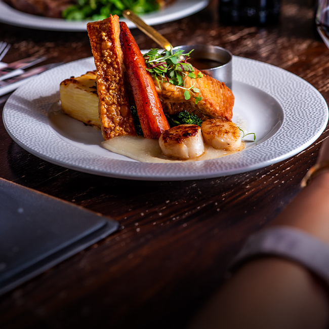 Explore our great offers on Pub food at The Merlin